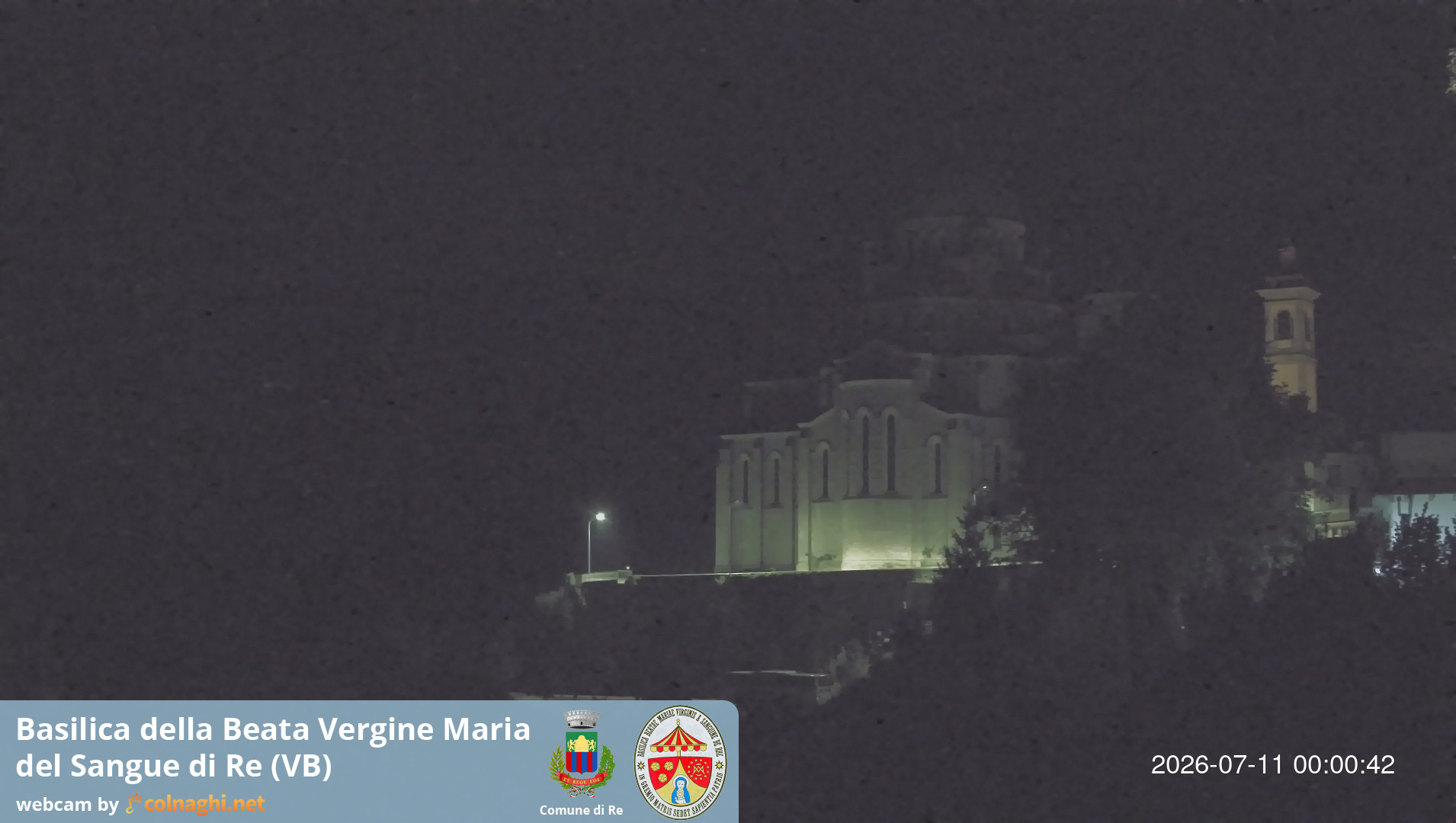 time-lapse frame, Santuario Madonna del Sangue di Re webcam