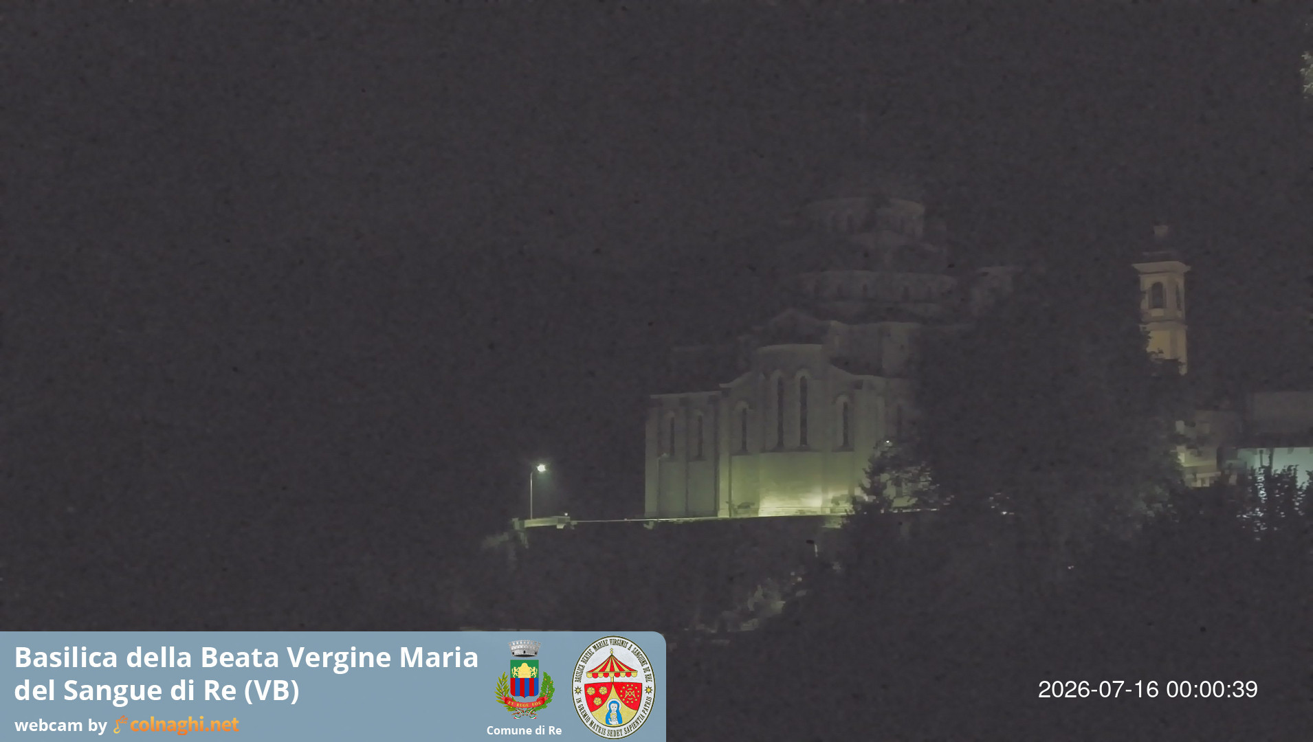 time-lapse frame, Santuario Madonna del Sangue di Re webcam