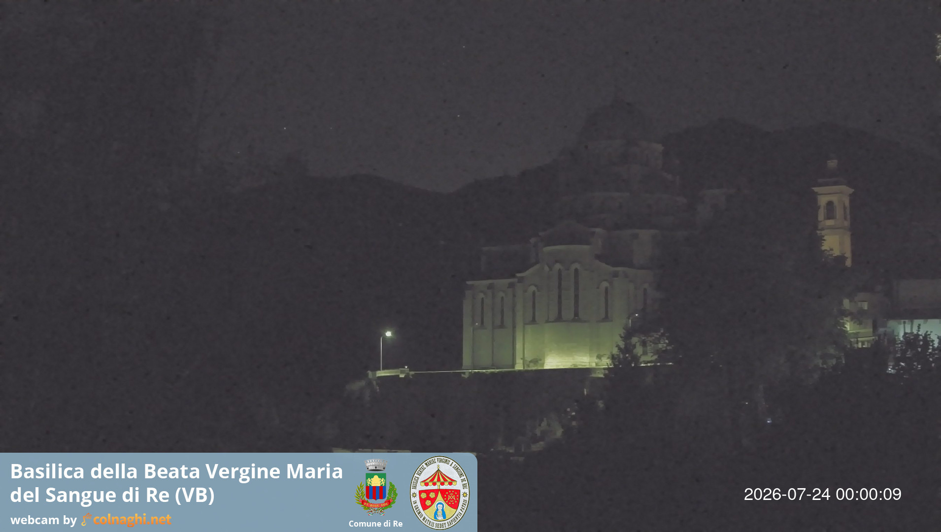 time-lapse frame, Santuario Madonna del Sangue di Re webcam