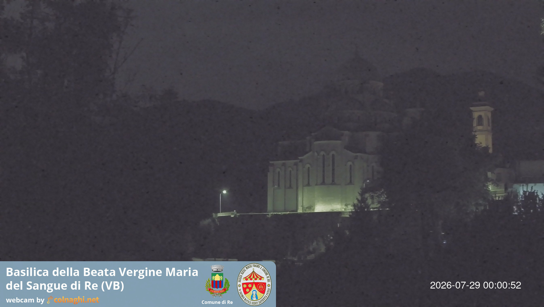 time-lapse frame, Santuario Madonna del Sangue di Re webcam