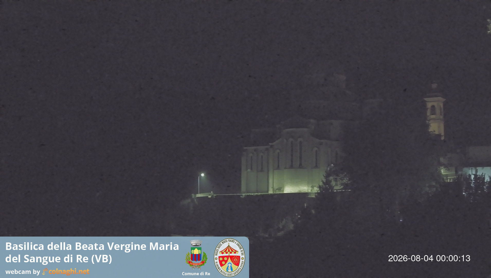 time-lapse frame, Santuario Madonna del Sangue di Re webcam