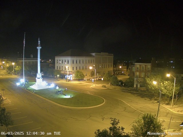 time-lapse frame, Monument Square Center webcam