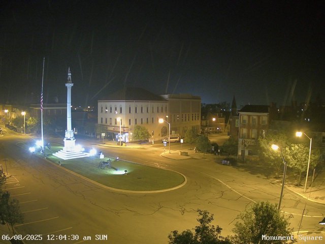 time-lapse frame, Monument Square Center webcam