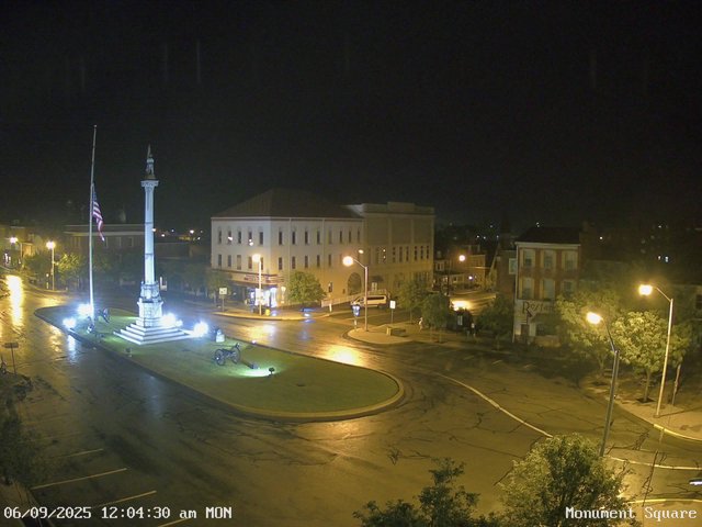 time-lapse frame, Monument Square Center webcam