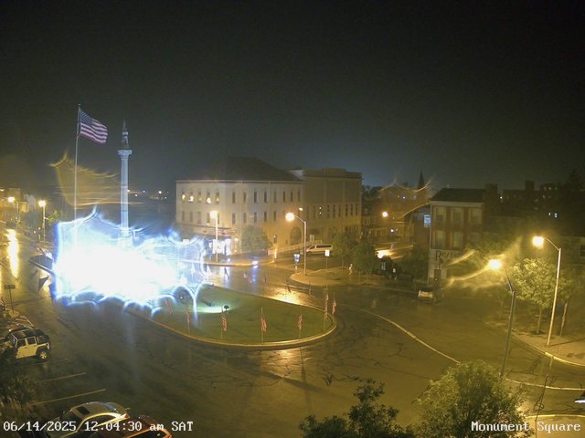 time-lapse frame, Monument Square Center webcam