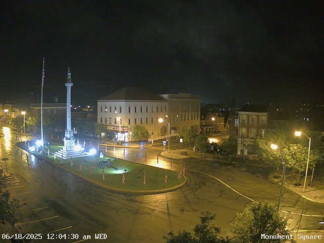 time-lapse frame, Monument Square Center webcam