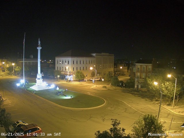 time-lapse frame, Monument Square Center webcam