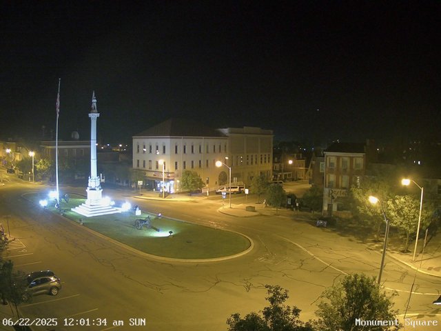 time-lapse frame, Monument Square Center webcam