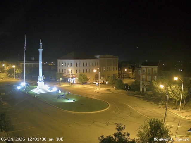 time-lapse frame, Monument Square Center webcam