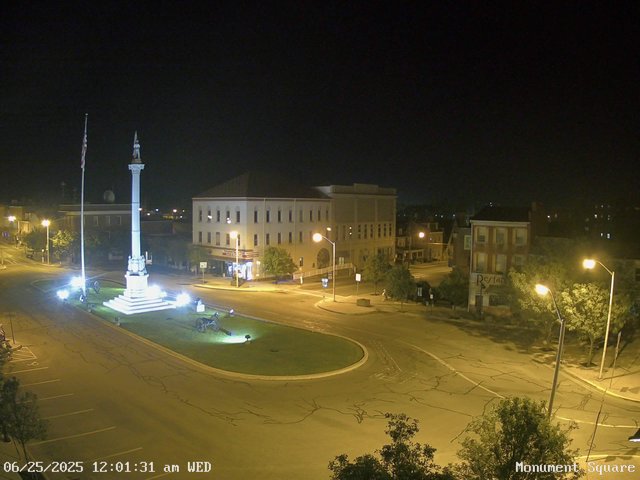 time-lapse frame, Monument Square Center webcam