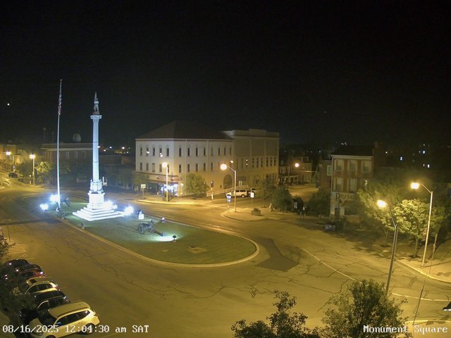 time-lapse frame, Monument Square Center webcam