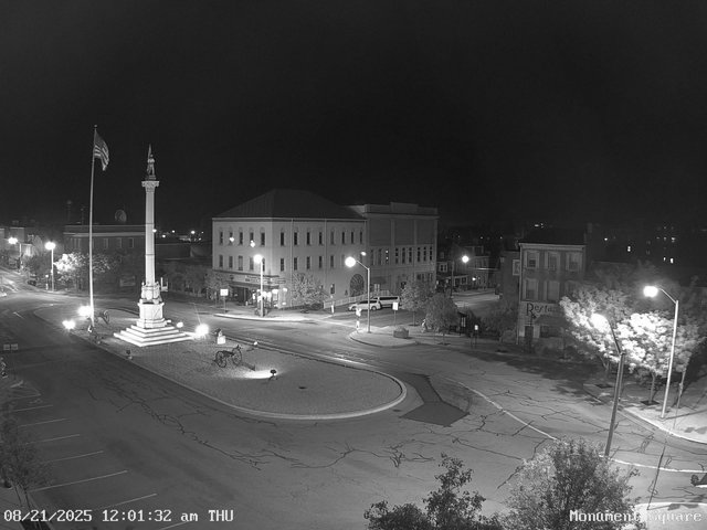 time-lapse frame, Monument Square Center webcam