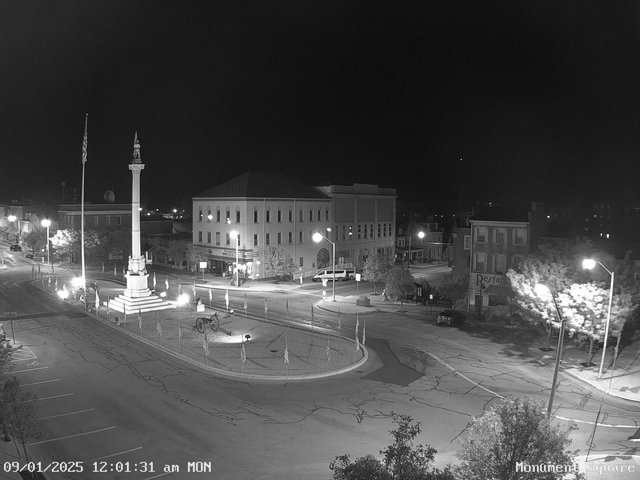 time-lapse frame, Monument Square Center webcam