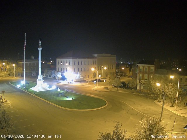 time-lapse frame, Monument Square Center webcam