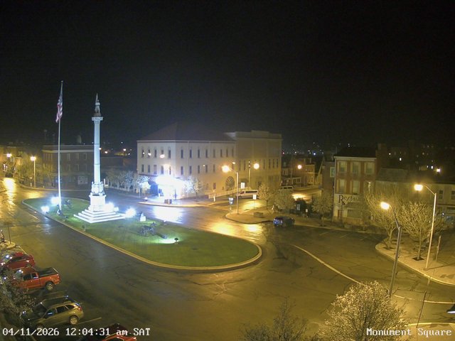 time-lapse frame, Monument Square Center webcam