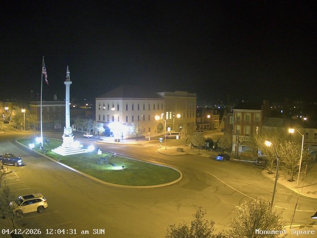 time-lapse frame, Monument Square Center webcam