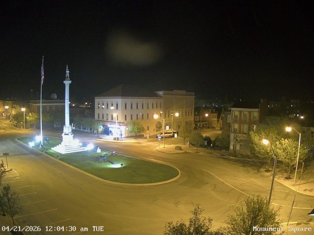 time-lapse frame, Monument Square Center webcam