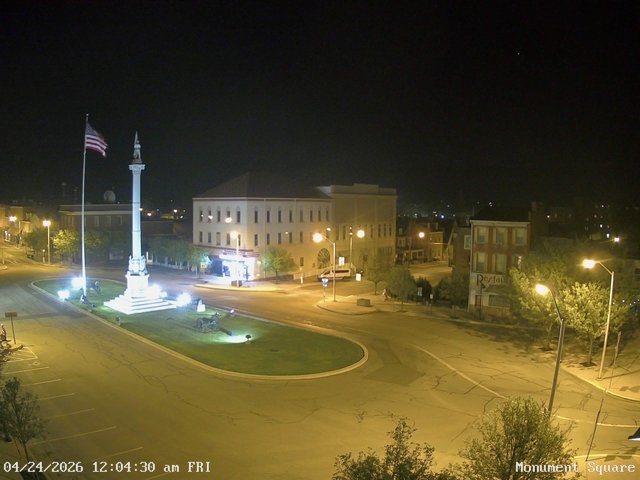 time-lapse frame, Monument Square Center webcam