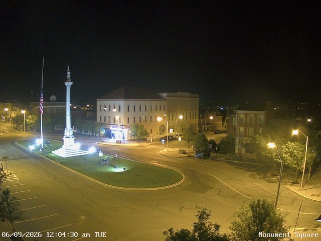 time-lapse frame, Monument Square Center webcam