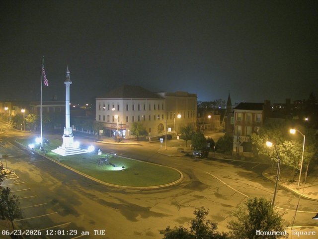 time-lapse frame, Monument Square Center webcam