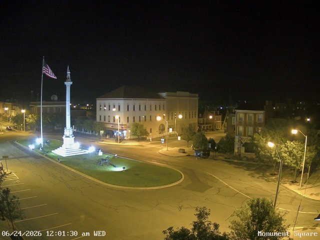 time-lapse frame, Monument Square Center webcam