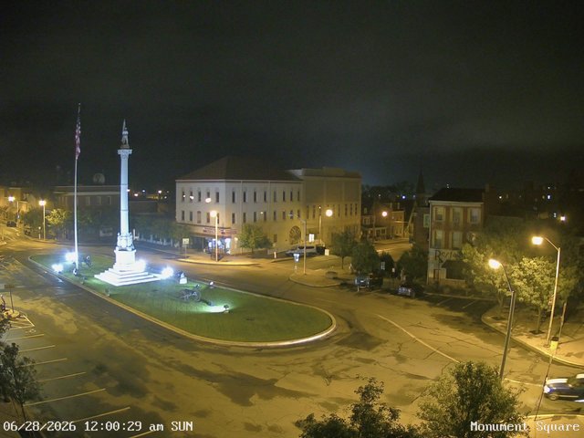 time-lapse frame, Monument Square Center webcam