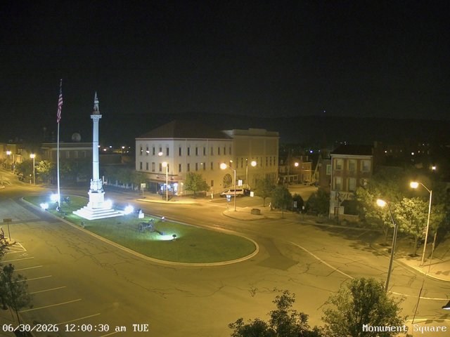 time-lapse frame, Monument Square Center webcam
