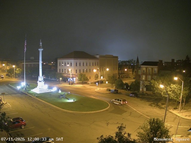 time-lapse frame, Monument Square Center webcam