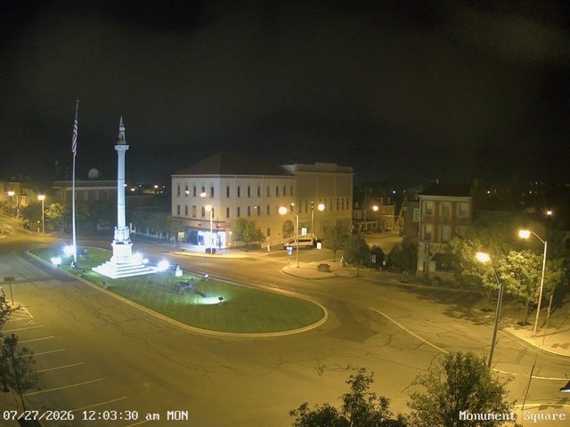 time-lapse frame, Monument Square Center webcam