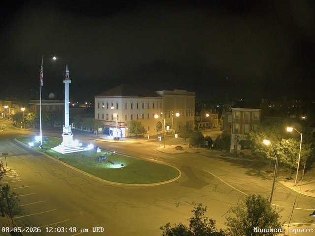 time-lapse frame, Monument Square Center webcam
