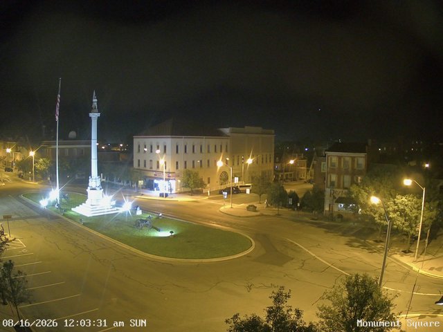 time-lapse frame, Monument Square Center webcam