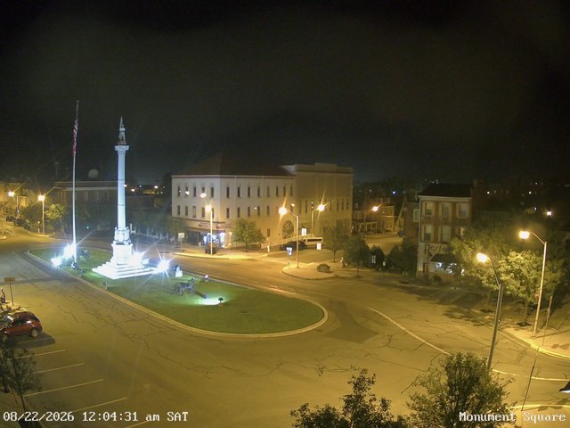 time-lapse frame, Monument Square Center webcam