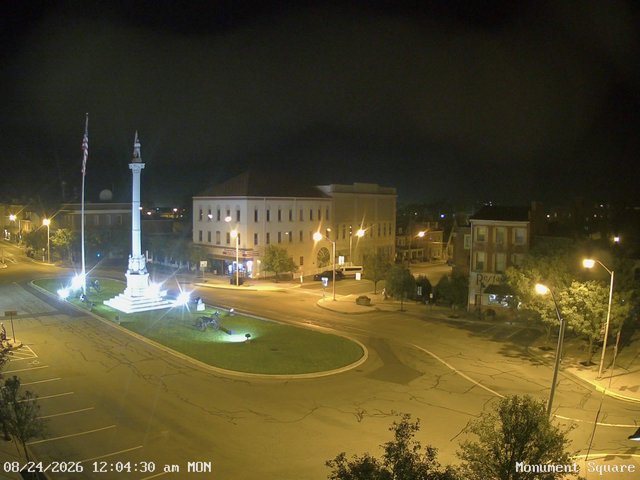 time-lapse frame, Monument Square Center webcam