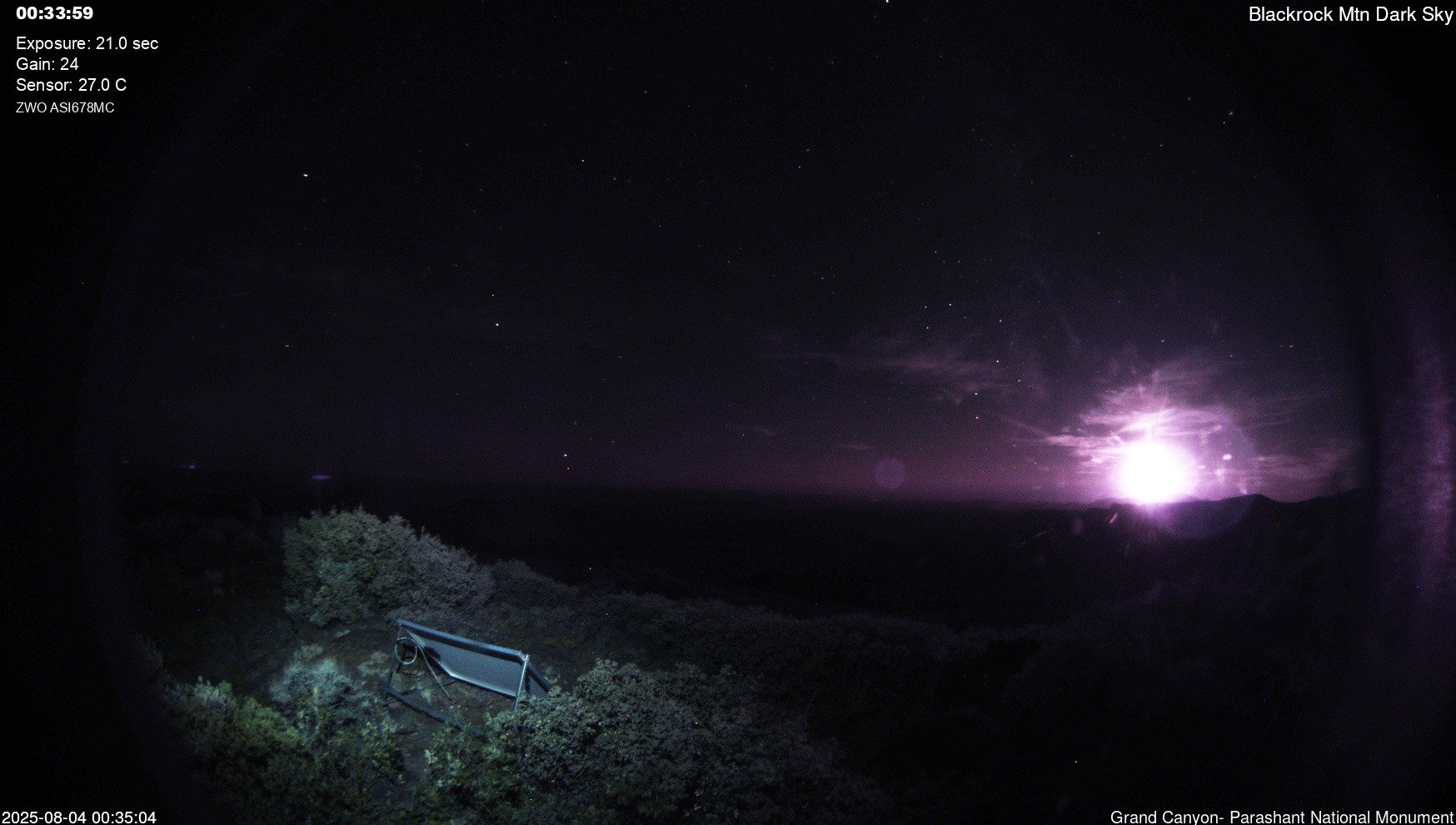 time-lapse frame, Blackrock - Dark Sky webcam