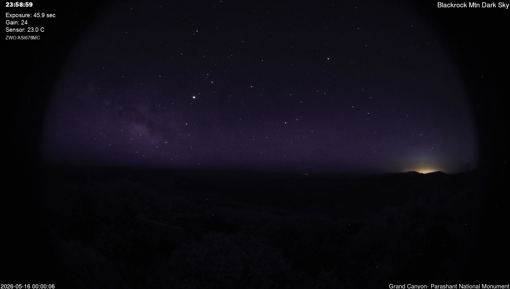 time-lapse frame, Blackrock - Dark Sky webcam