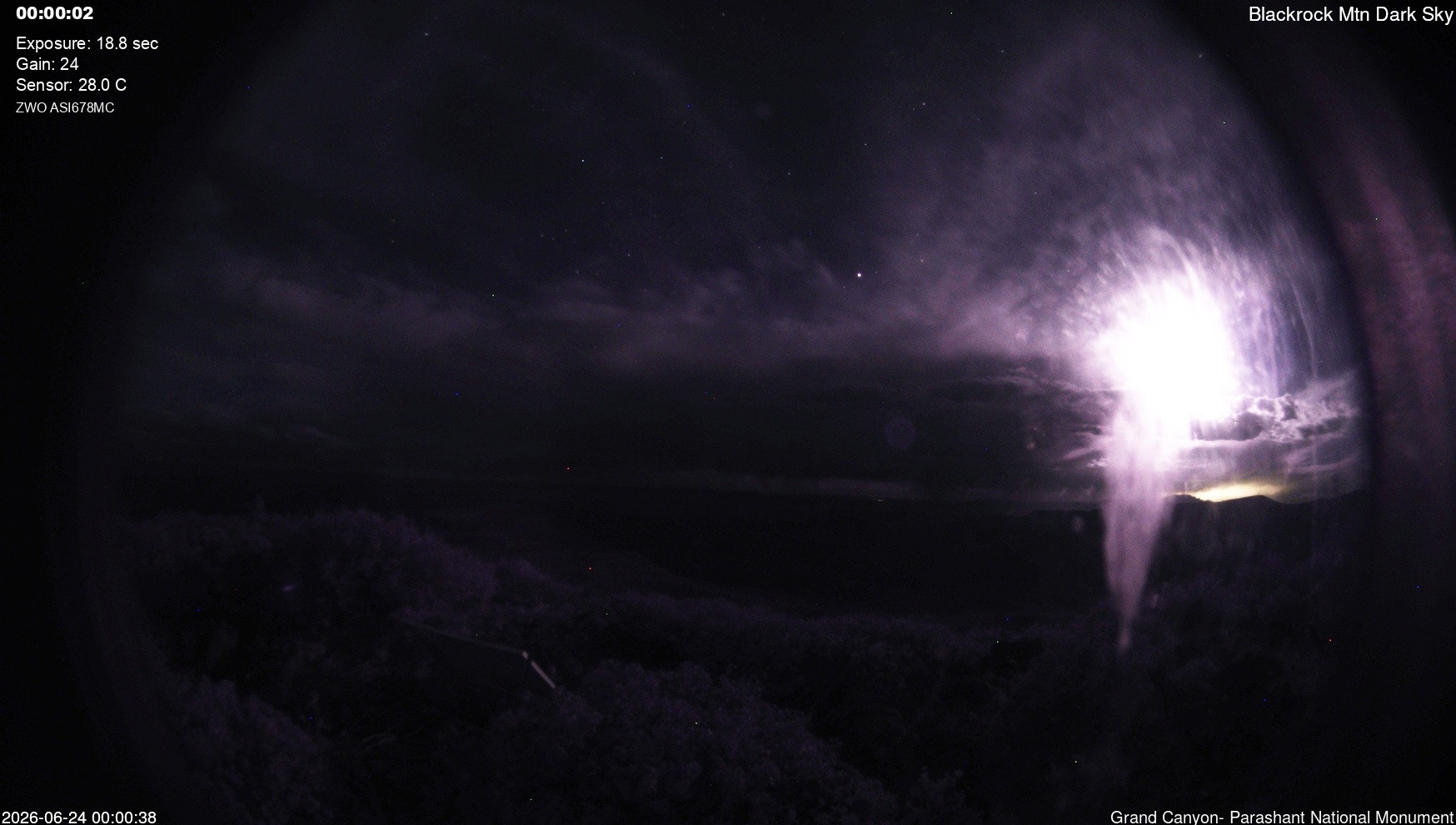 time-lapse frame, Blackrock - Dark Sky webcam