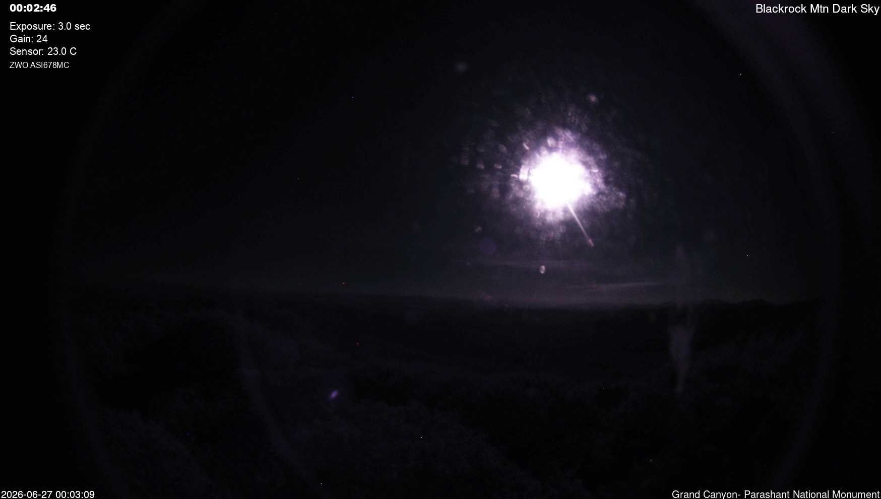 time-lapse frame, Blackrock - Dark Sky webcam