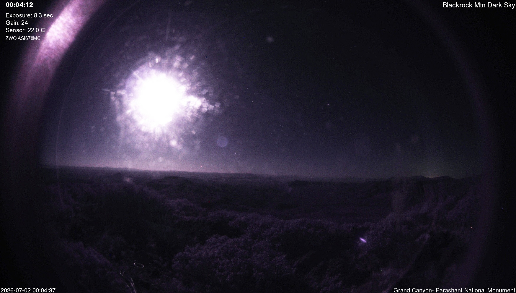 time-lapse frame, Blackrock - Dark Sky webcam