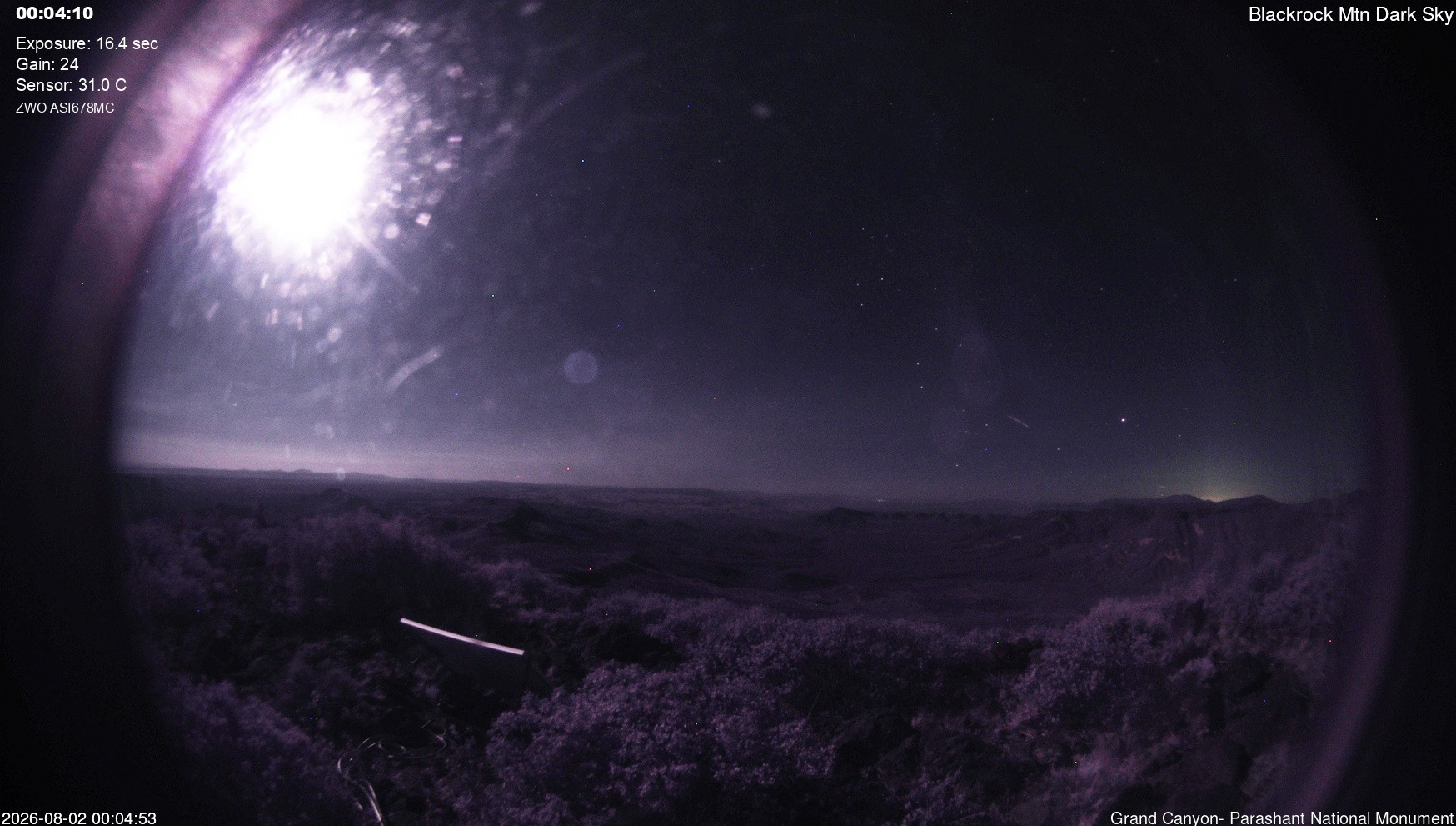 time-lapse frame, Blackrock - Dark Sky webcam