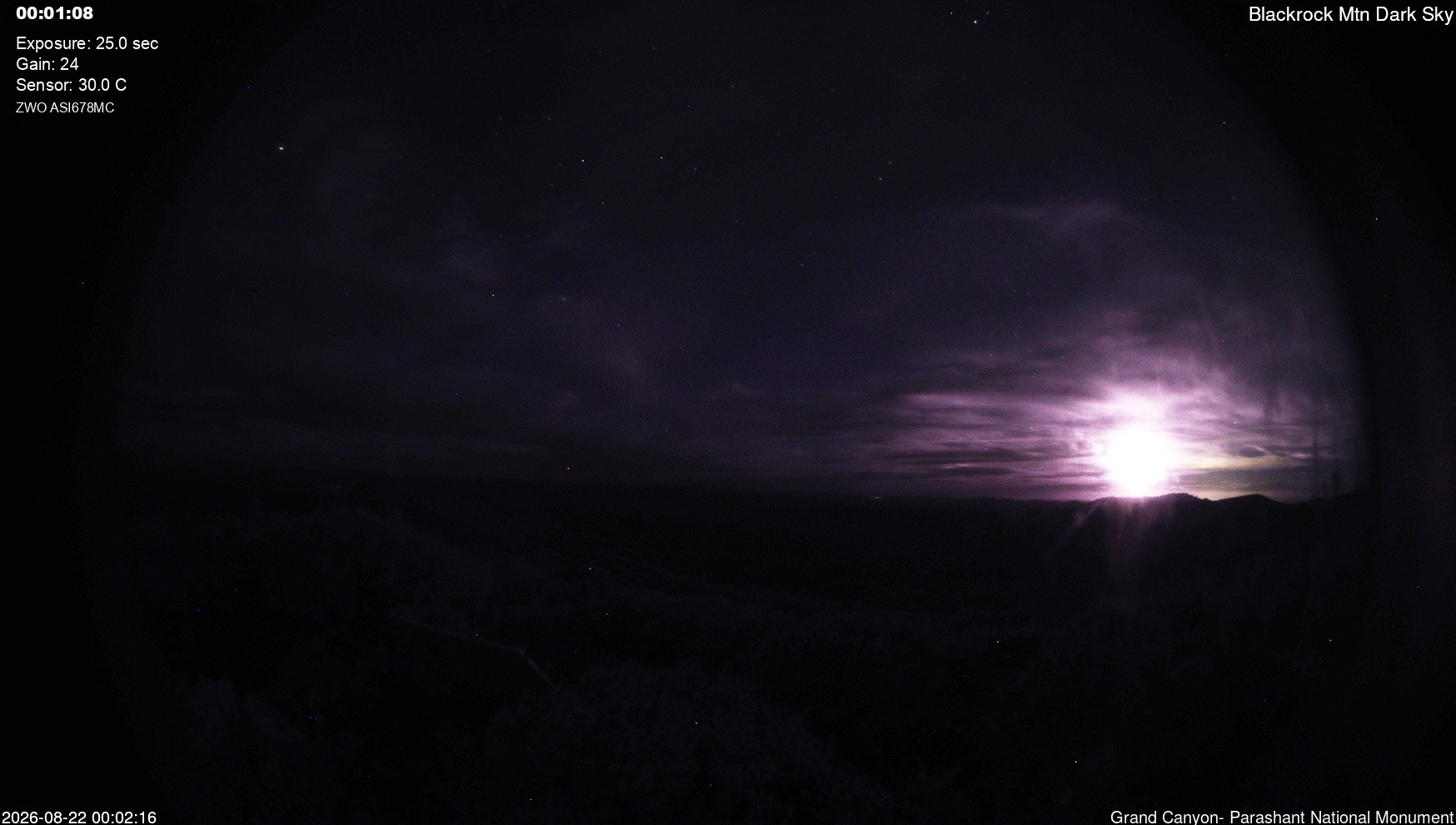 time-lapse frame, Blackrock - Dark Sky webcam