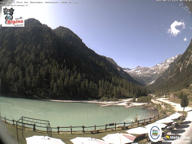 time-lapse frame, Macugnaga Lago delle Fate webcam