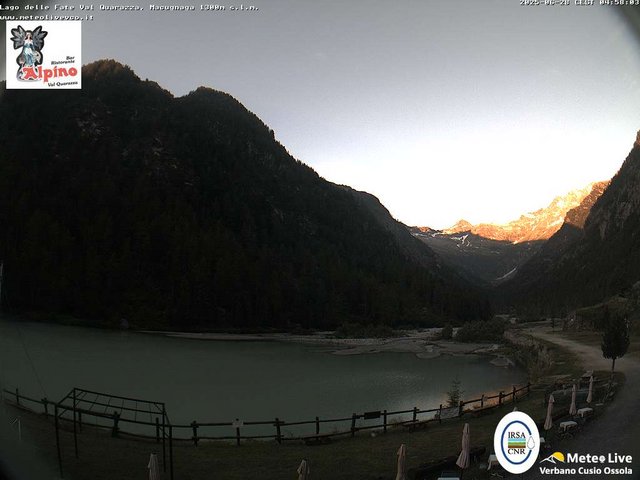 time-lapse frame, Macugnaga Lago delle Fate webcam