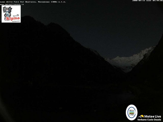 time-lapse frame, Macugnaga Lago delle Fate webcam