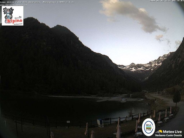 time-lapse frame, Macugnaga Lago delle Fate webcam