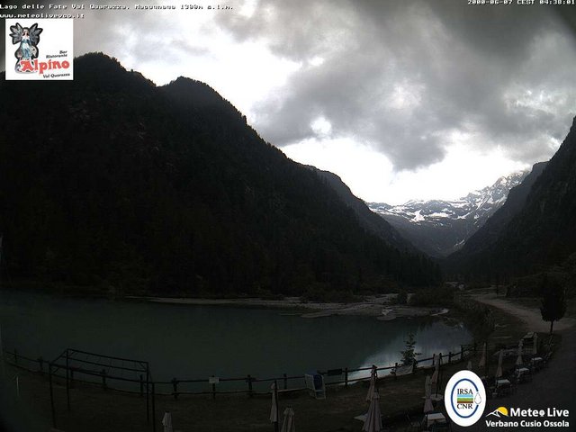 time-lapse frame, Macugnaga Lago delle Fate webcam