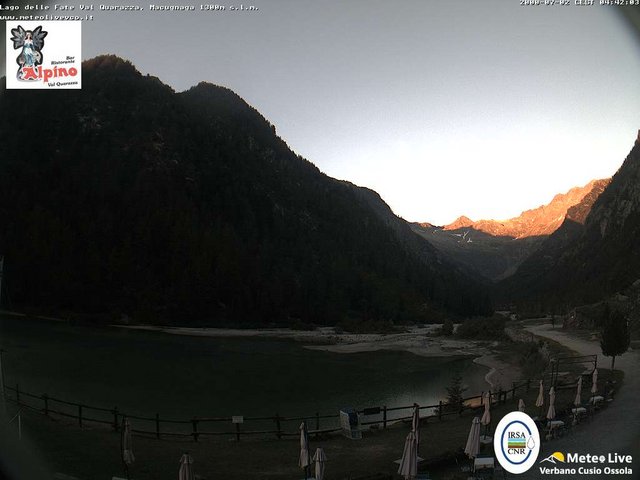 time-lapse frame, Macugnaga Lago delle Fate webcam