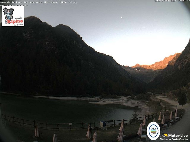 time-lapse frame, Macugnaga Lago delle Fate webcam