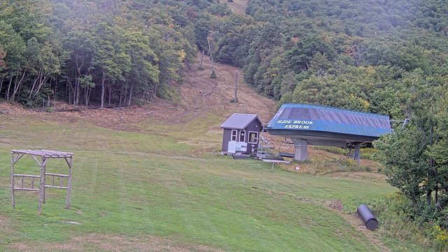 view from Sugarbush Slide Brook Lift on 2026-09-05