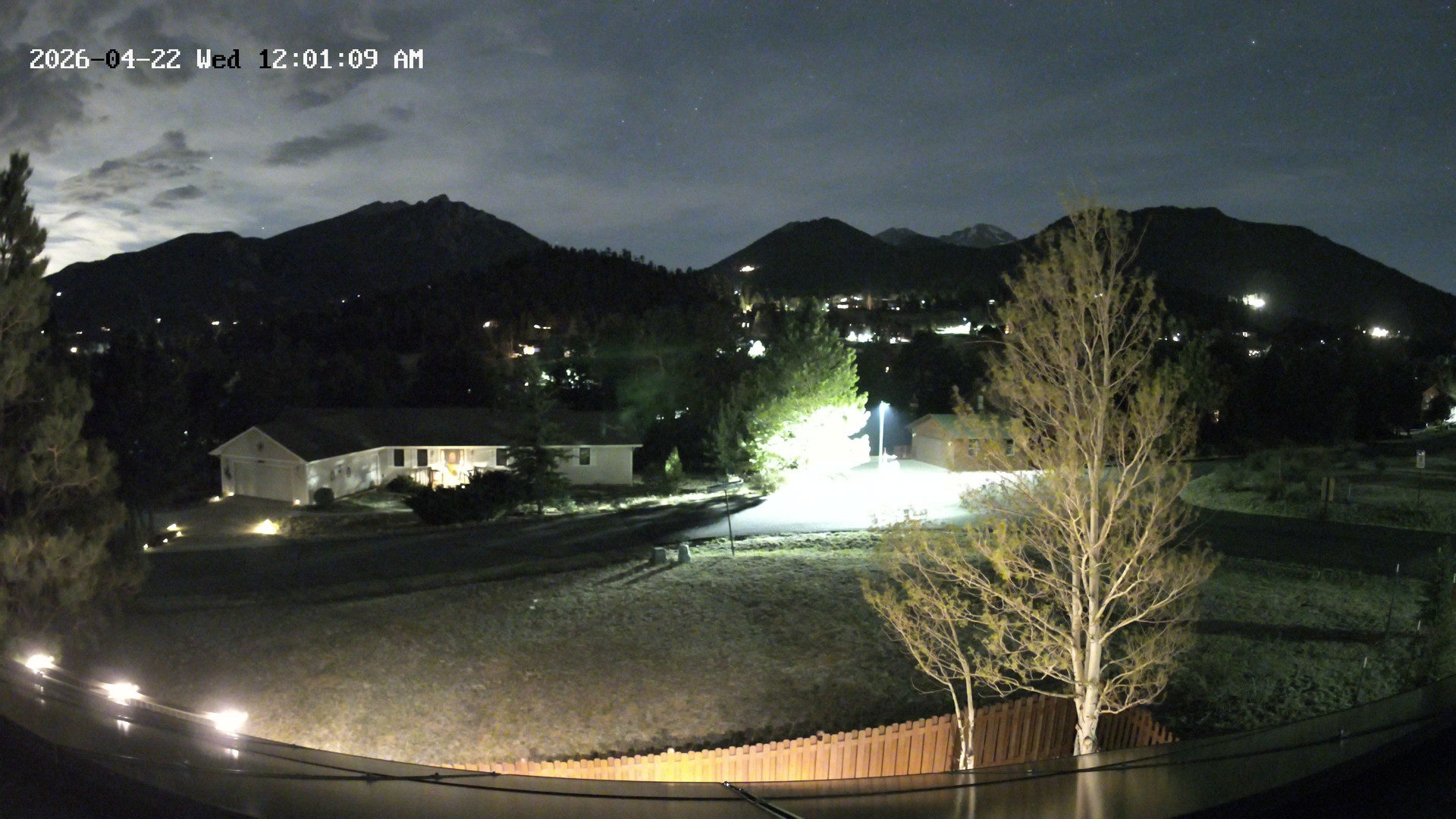 time-lapse frame, Estes Cam webcam