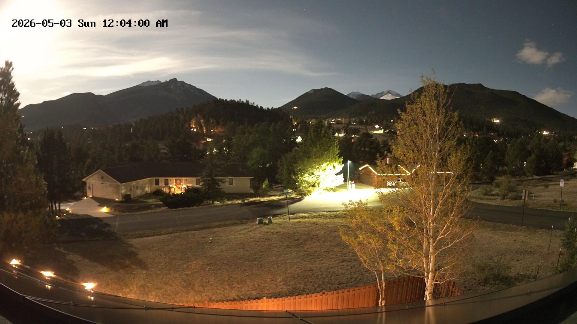 time-lapse frame, Estes Cam webcam